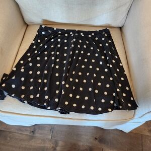 Mossimo Supply Co. Black Skater Skirt with White Dots